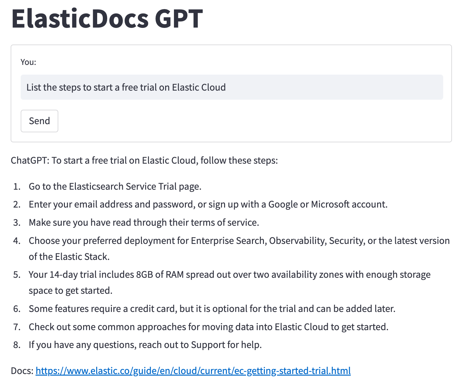 example documentation gpt