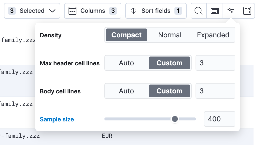 Limit sample size in Discover