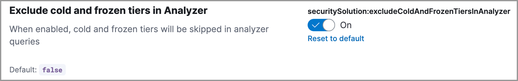 Advanced setting to exclude cold and frozen tiers from analyzer queries