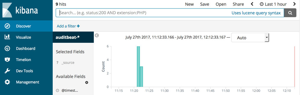 Discover tab with index selected