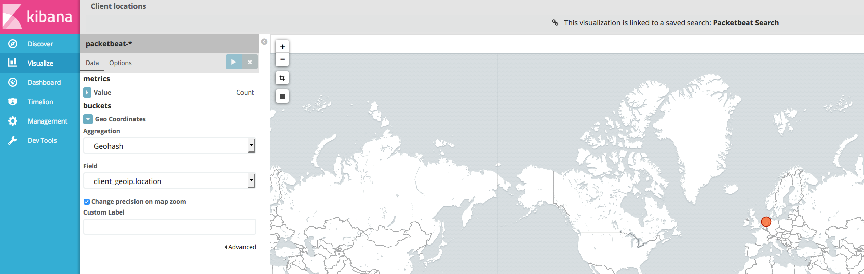 Update Packetbeat client location map in Kibana