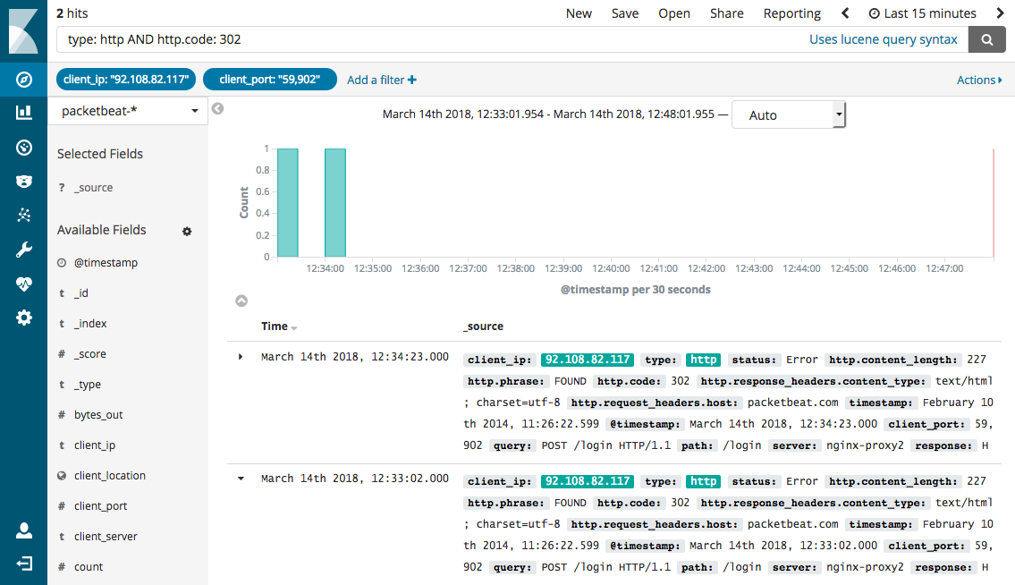 Kibana filters