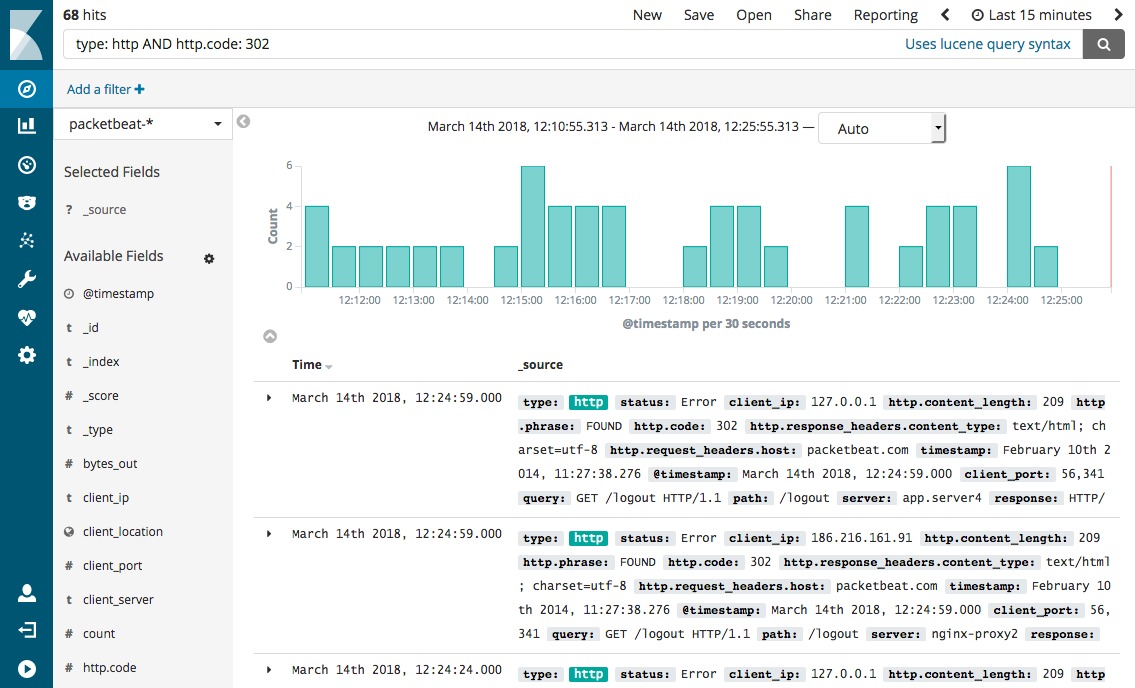 Kibana query