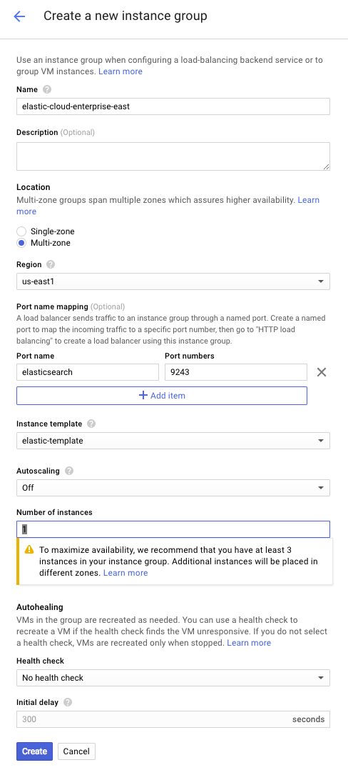 Creating an firewall rule