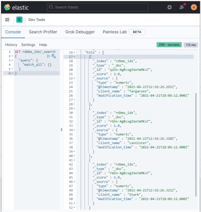 A picture showing query results with three records