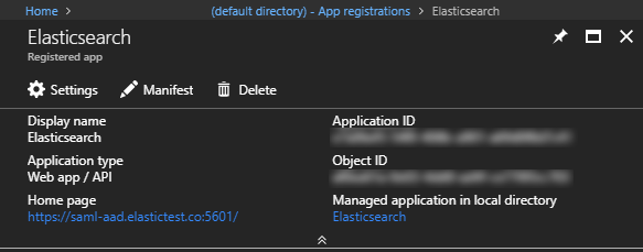 application manifest