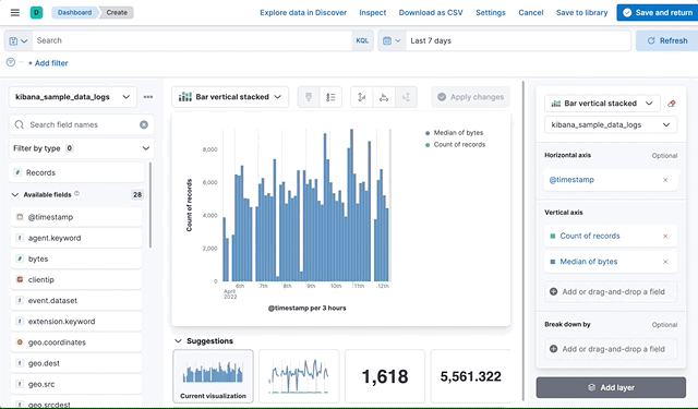 Seamlessly move from Lens to Discover to further explore your data