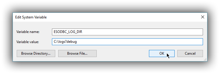 env var log