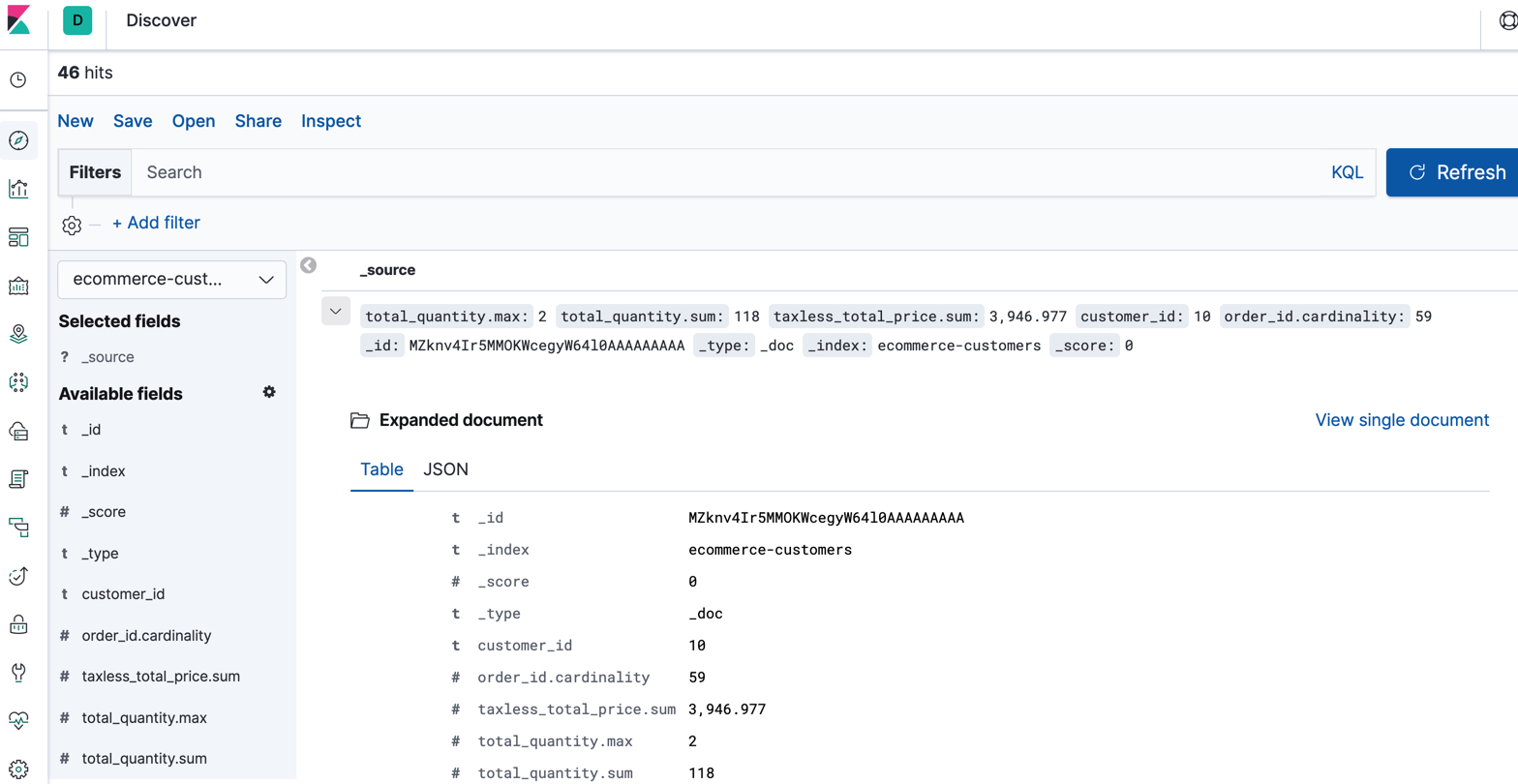 Exploring the new index in Kibana