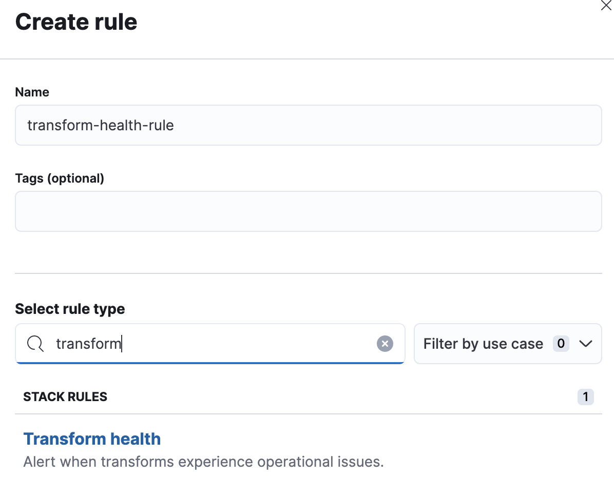 Creating a transform health rule