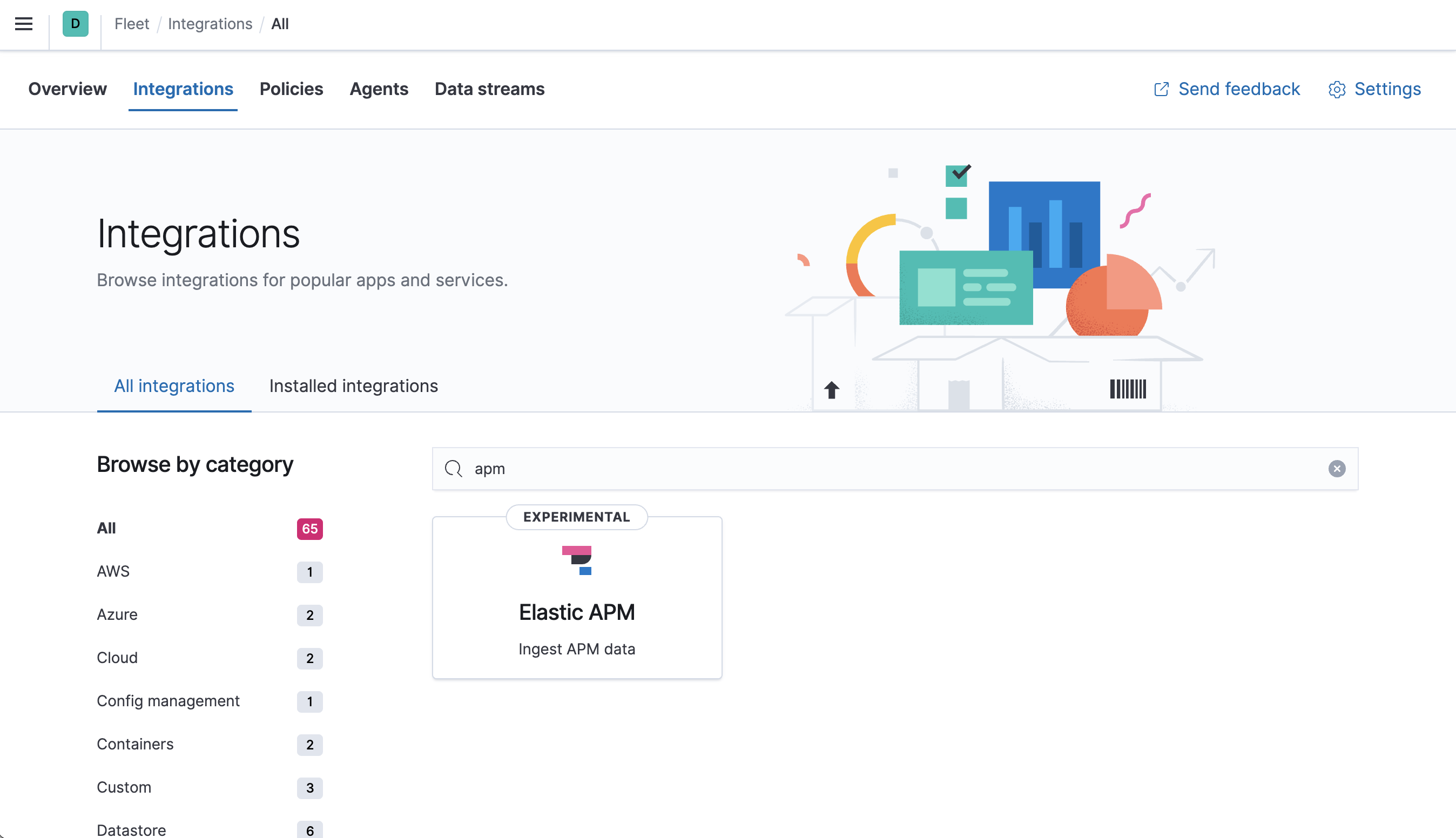 Fleet showing APM integration