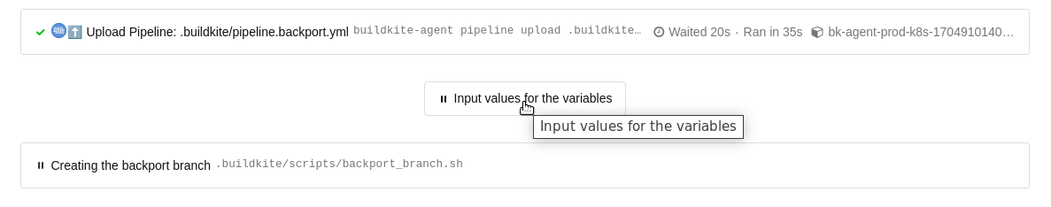 waiting input step