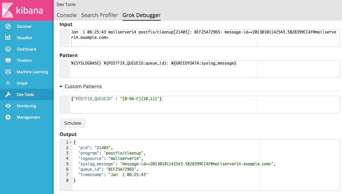 Debugging a custom pattern