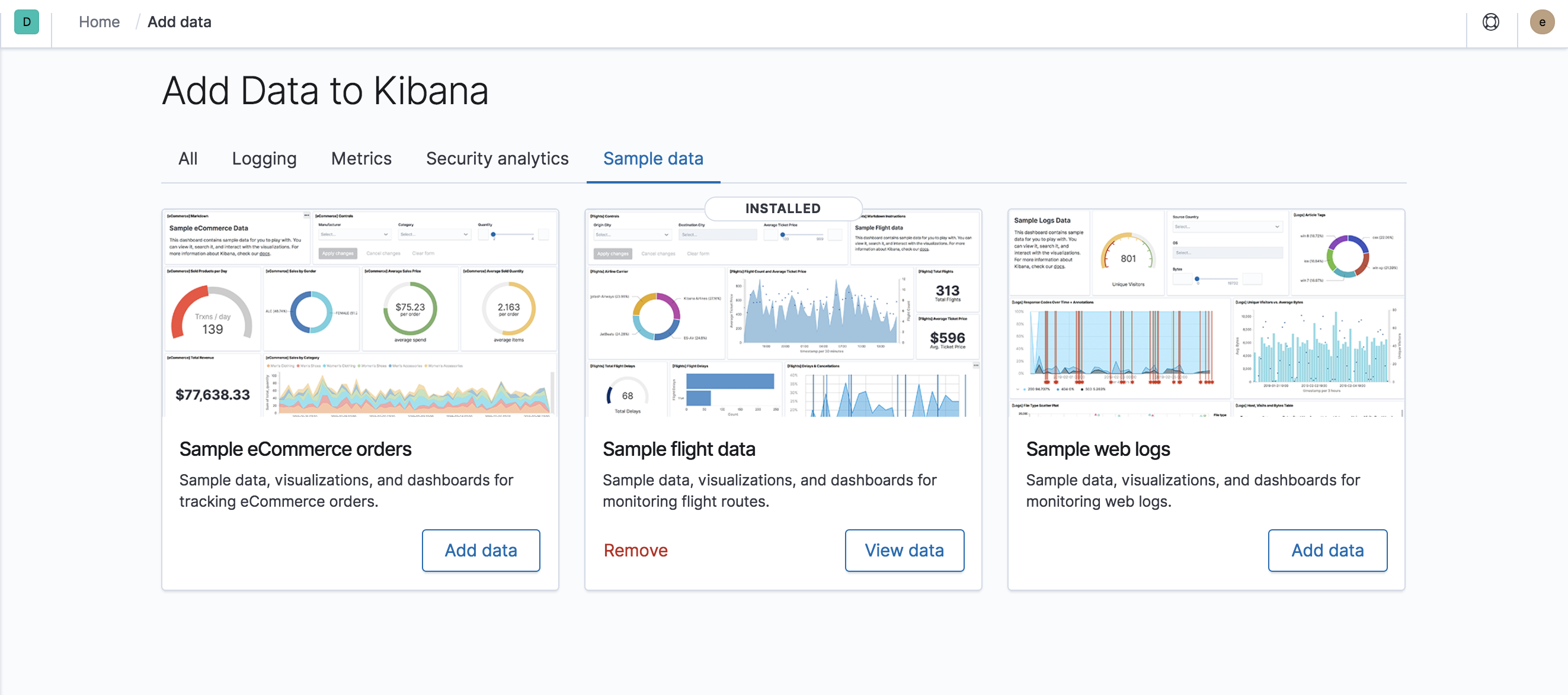 add sample data