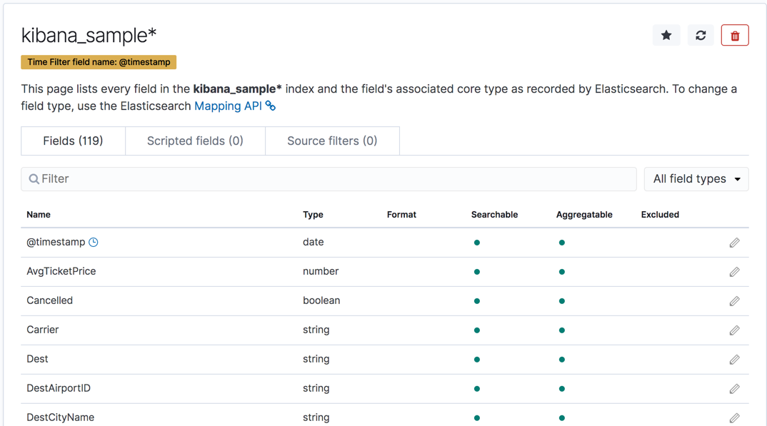 Index files and data types