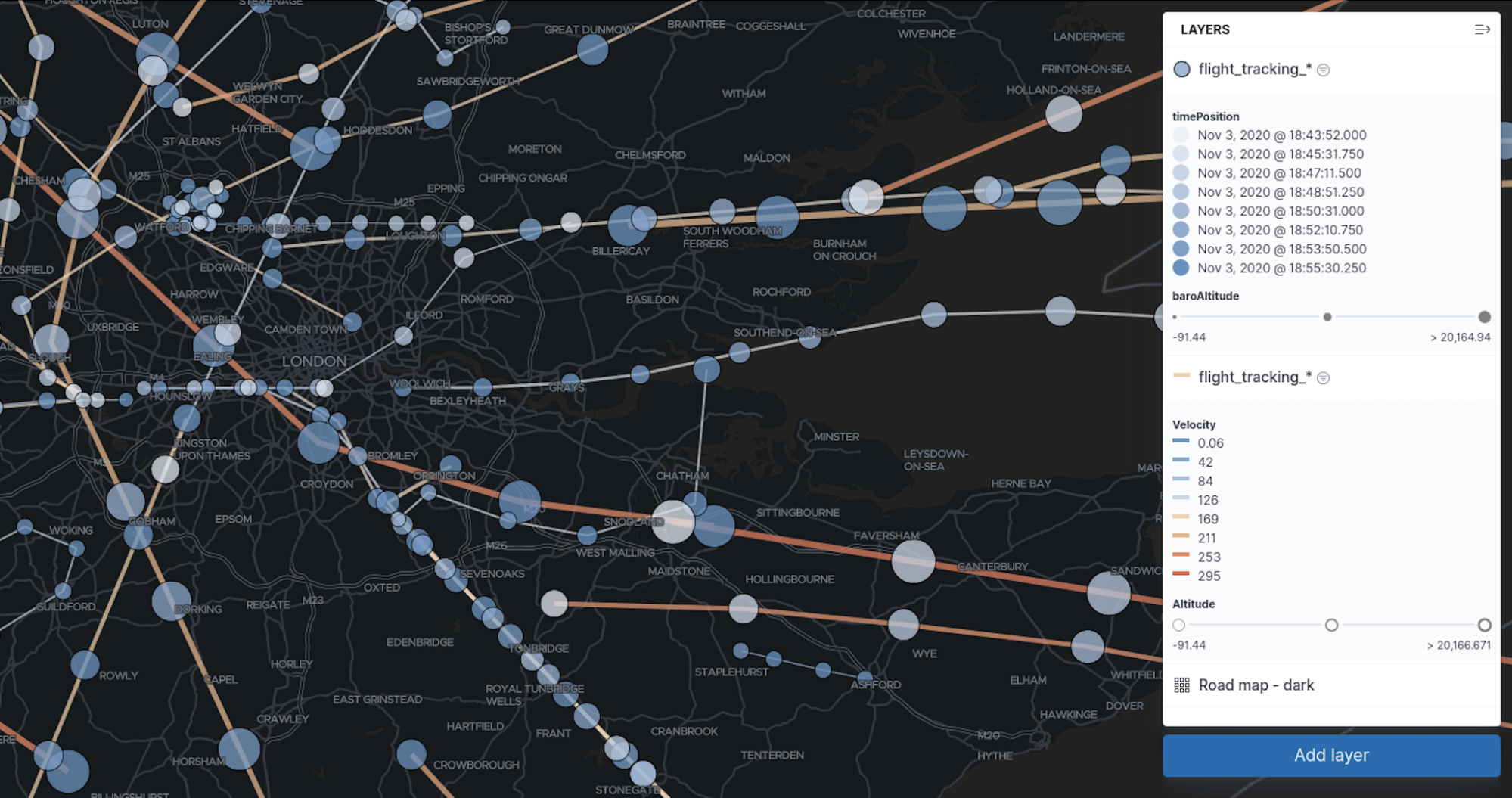 Tracks layer in Maps