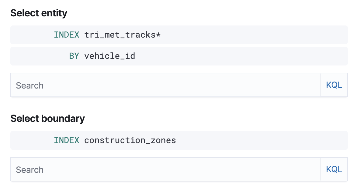 tracking containment configuration