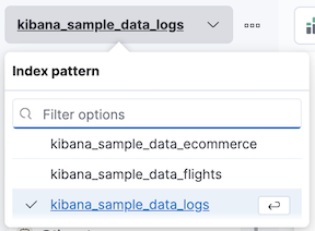 Index pattern dropdown