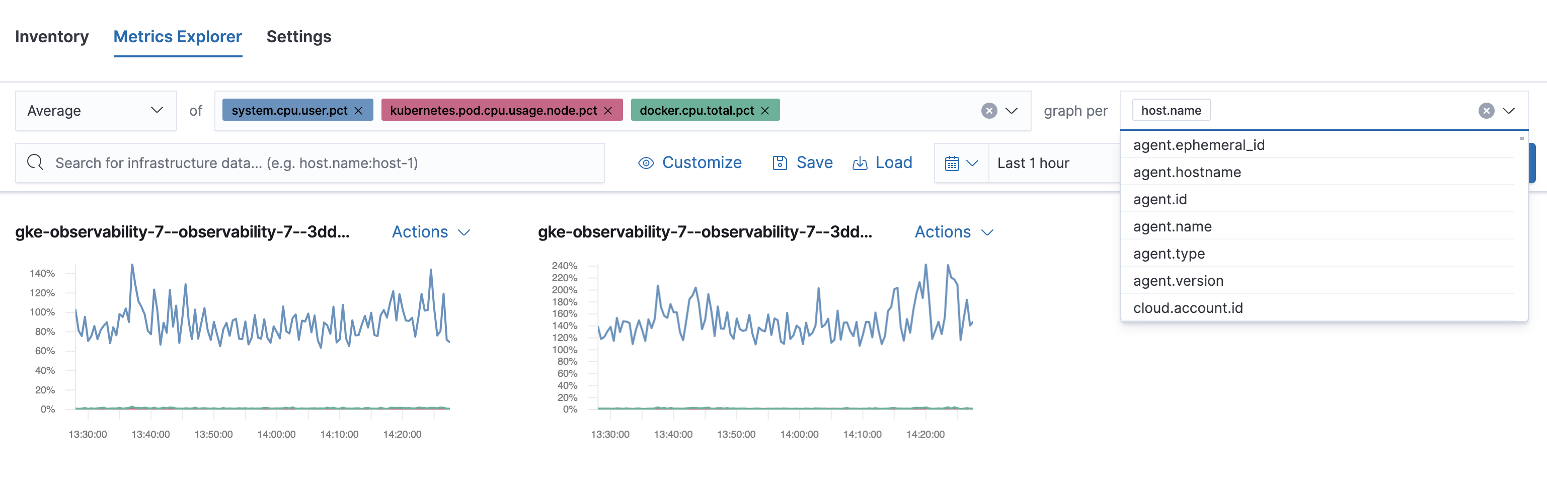 Metrics Explorer in Kibana