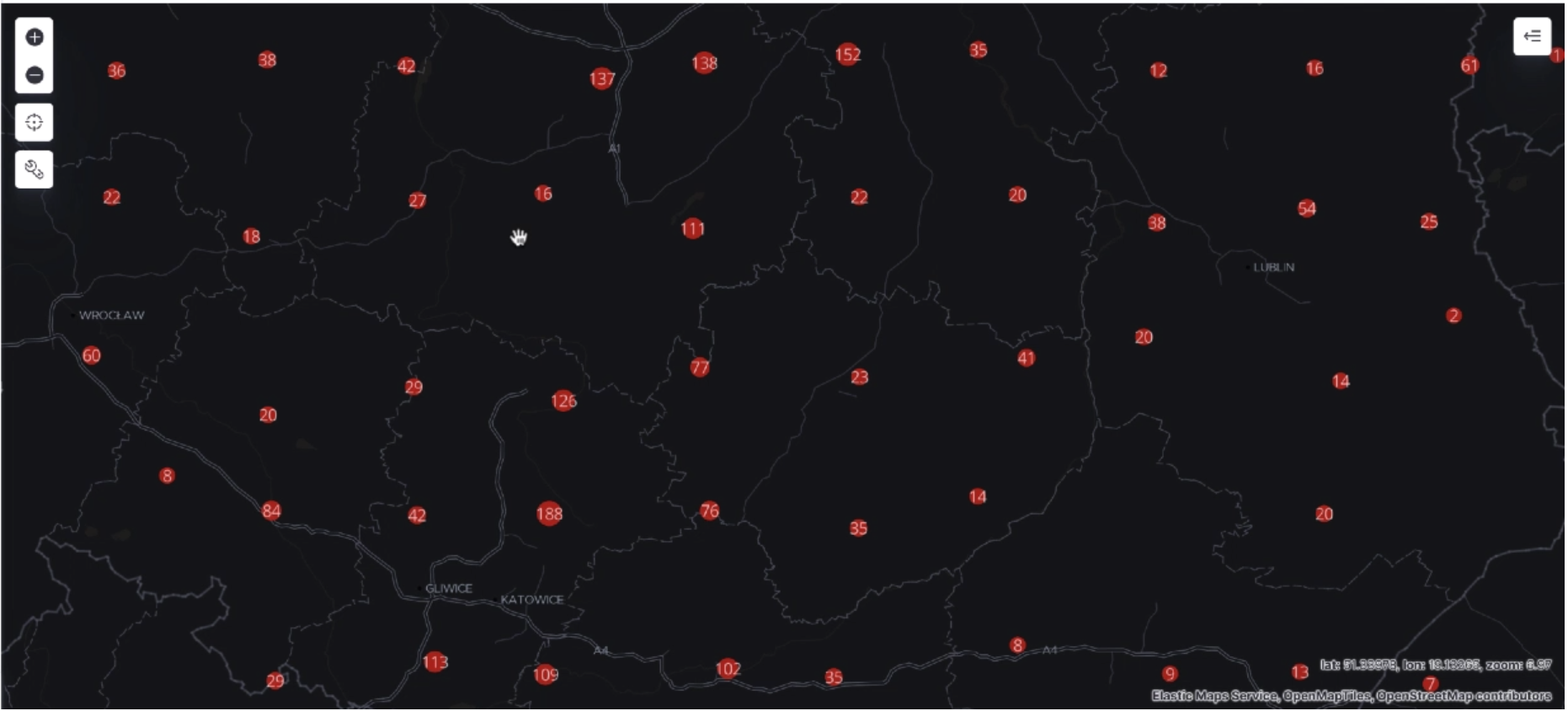 Individual map points on zoom