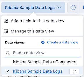 Data view dropdown