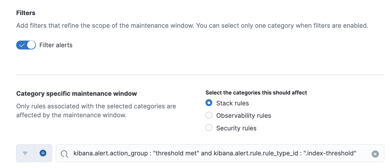 A screenshot of the create maintenance window UI