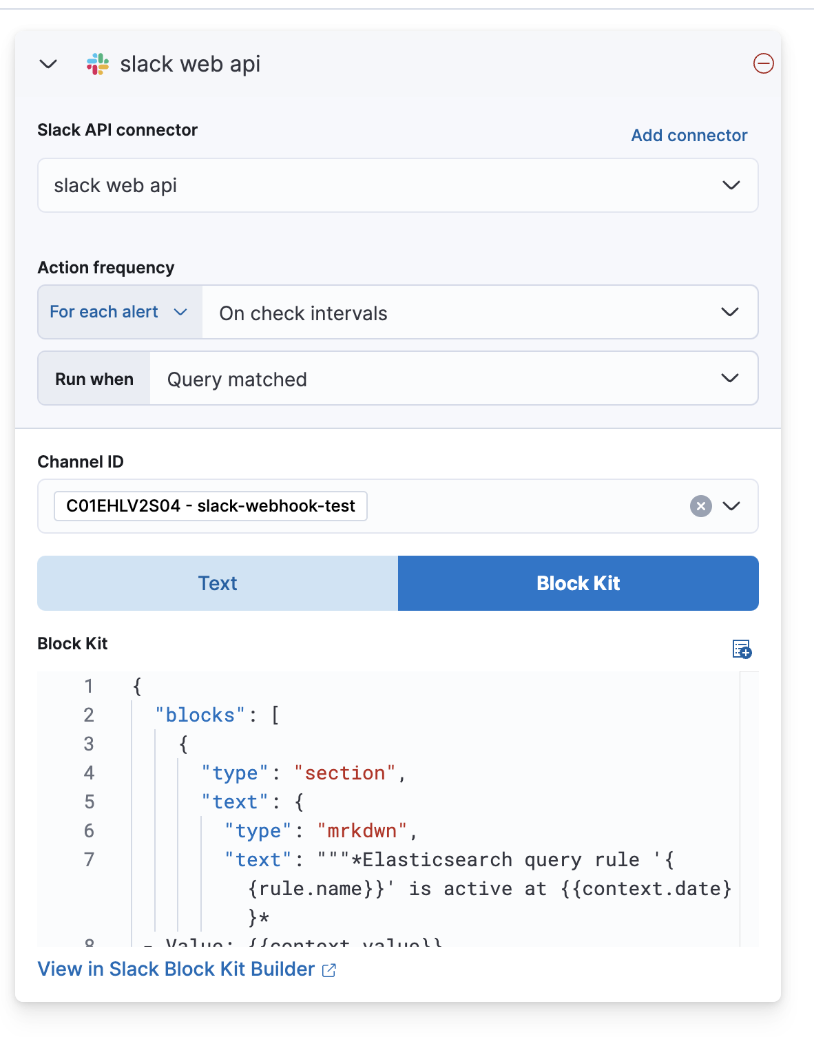 An image of the Slack web api connector