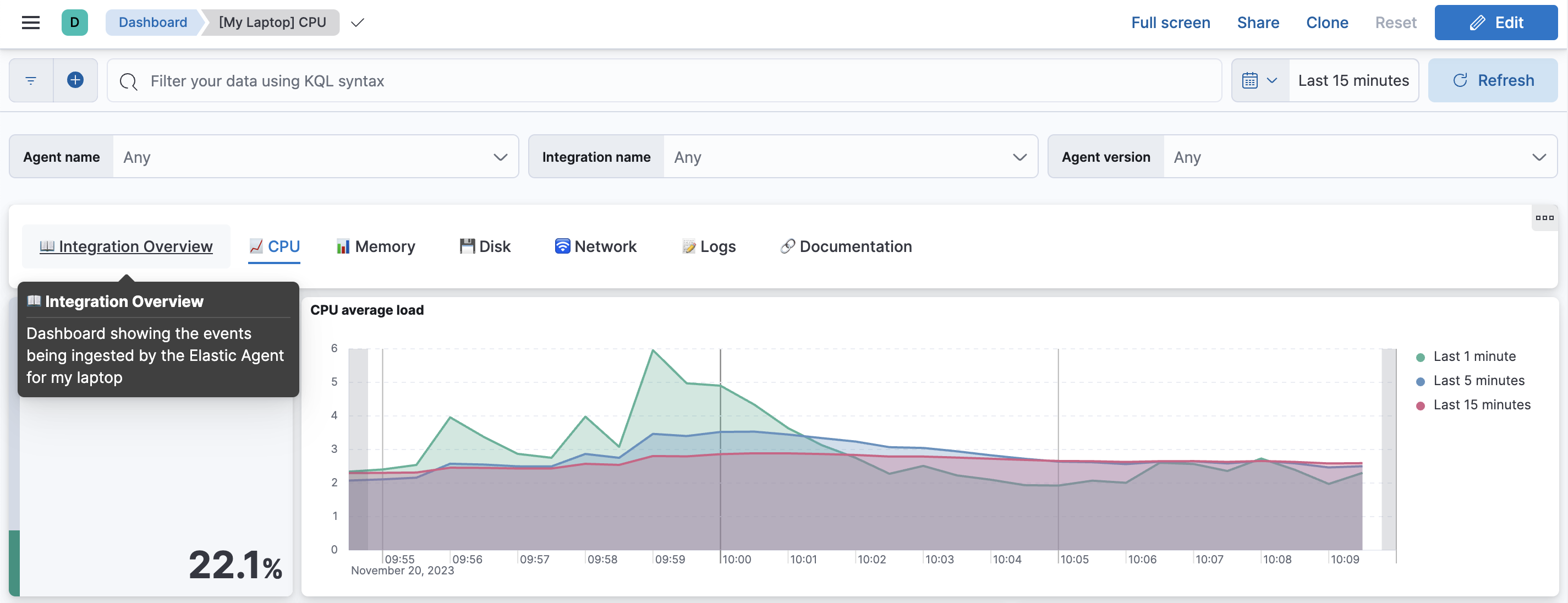 A screenshot displaying the new links panel