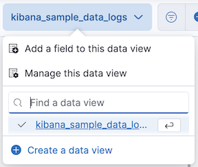 Data view dropdown