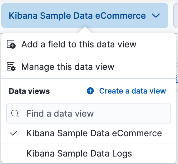 How to set the data view in Discover