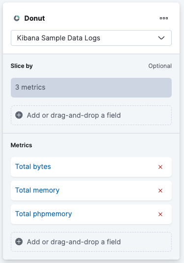 Multiple metrics in a partition chart