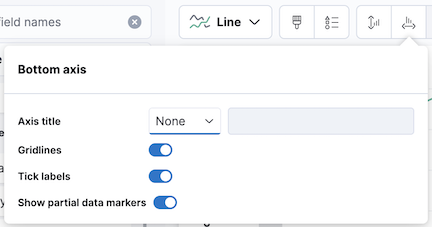 Bottom axis menu