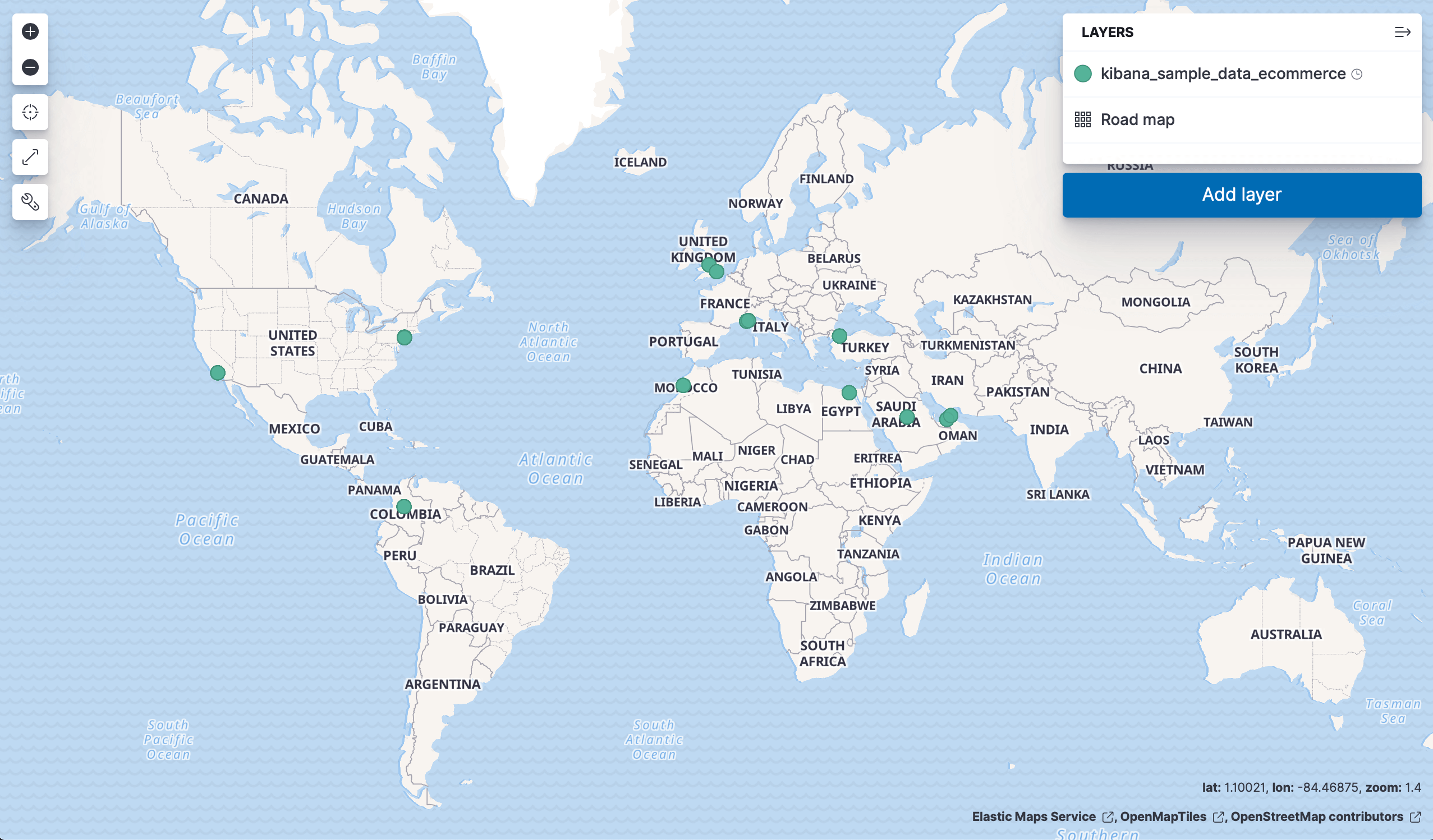 Map containing documents