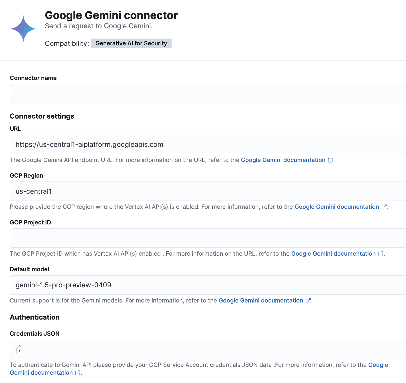 Google Gemini connector