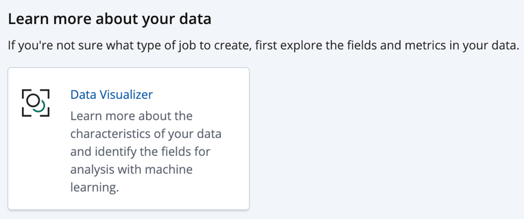 Data Visualizer in Kibana