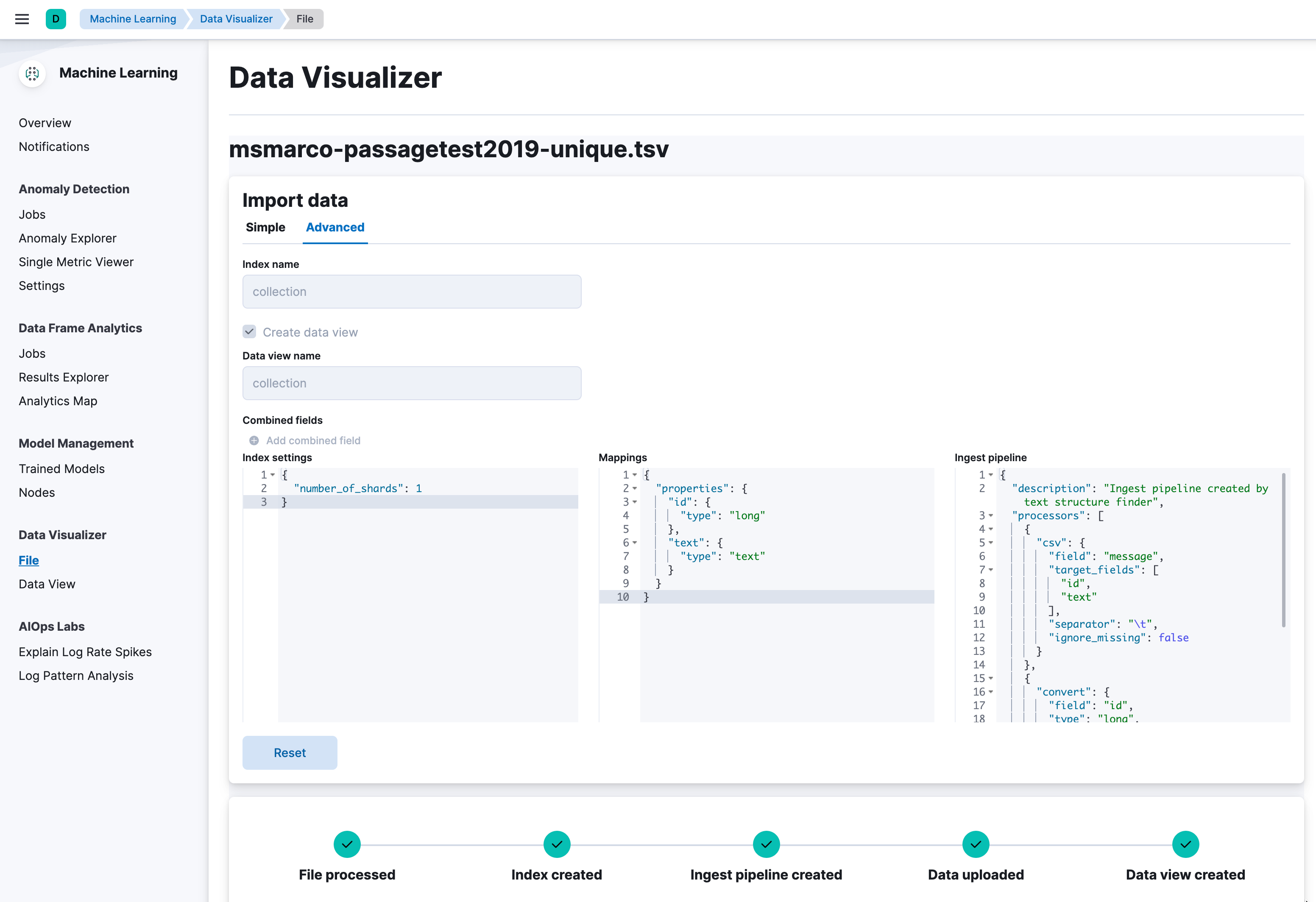 Importing the data