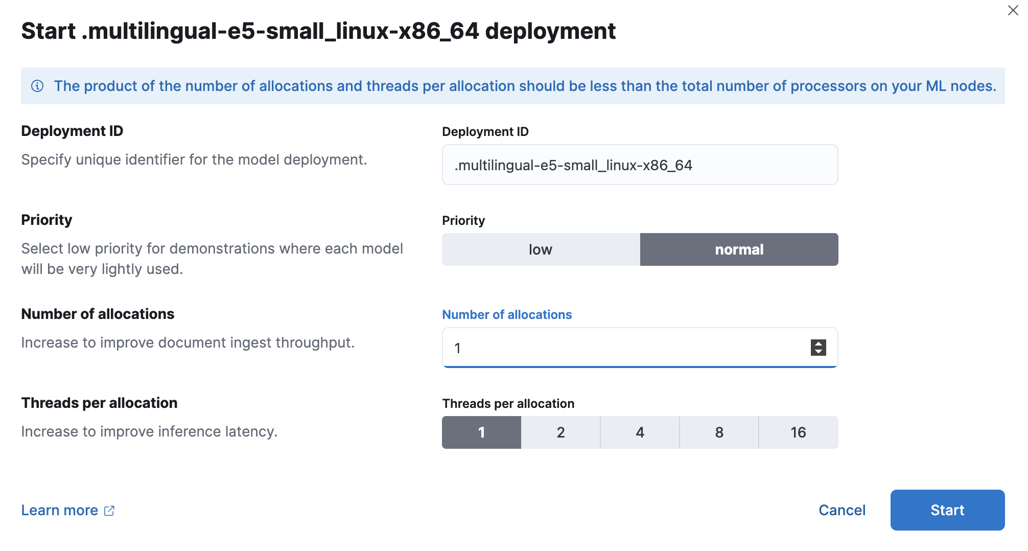 Deploying ELSER