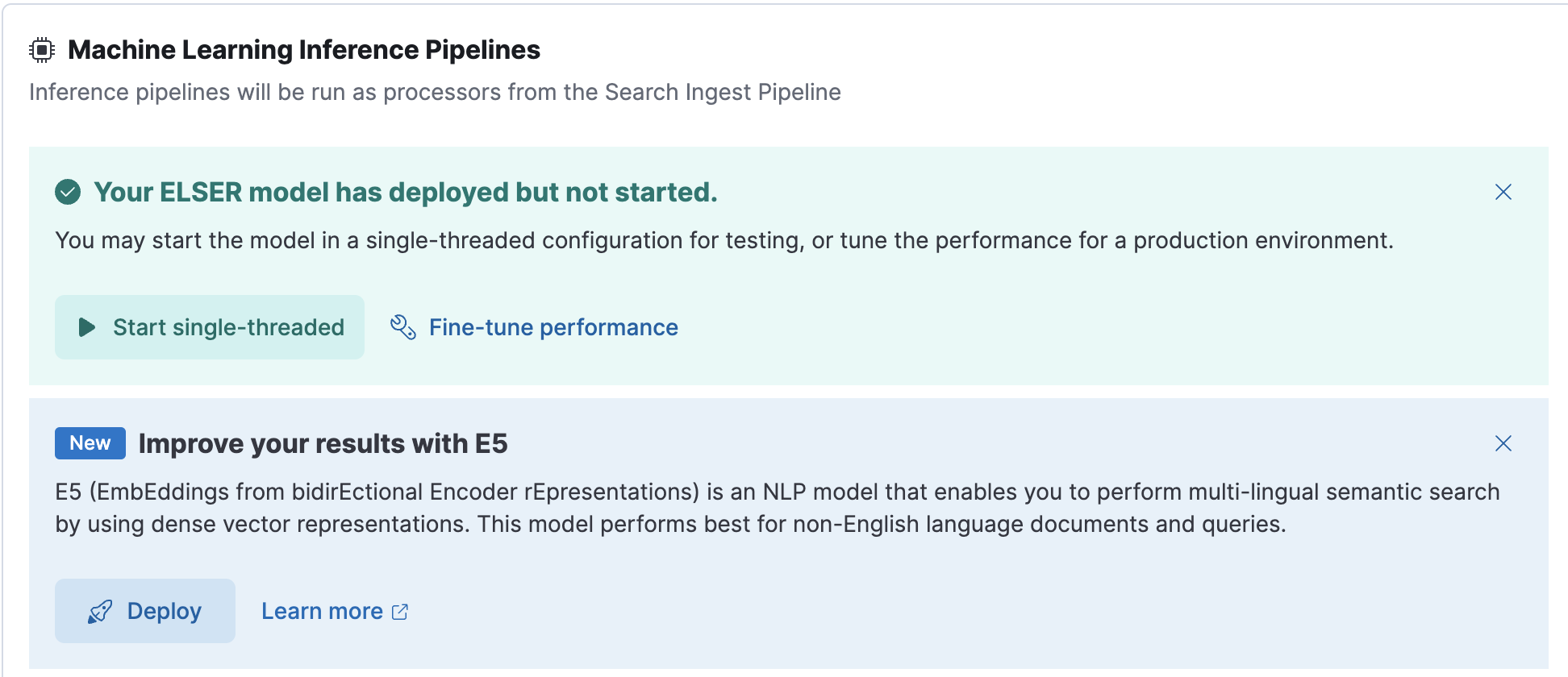 Deploying E5 in Elasticsearch