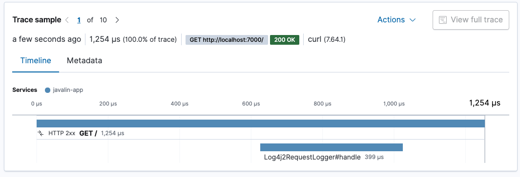 Logging caller trace