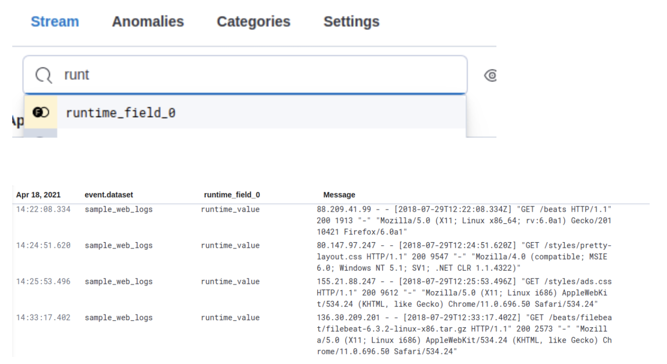 Use runtime fields