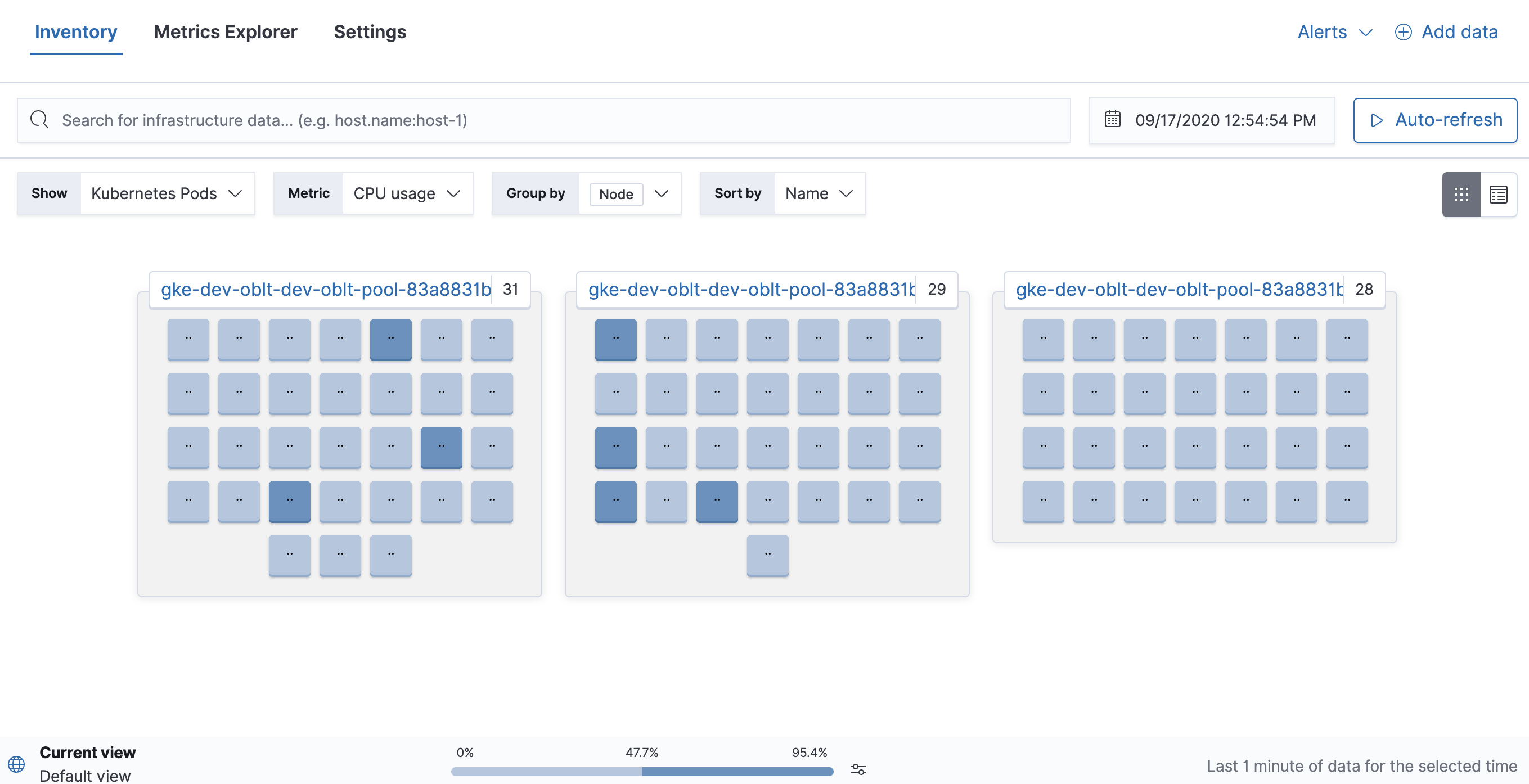 Metrics app in Kibana