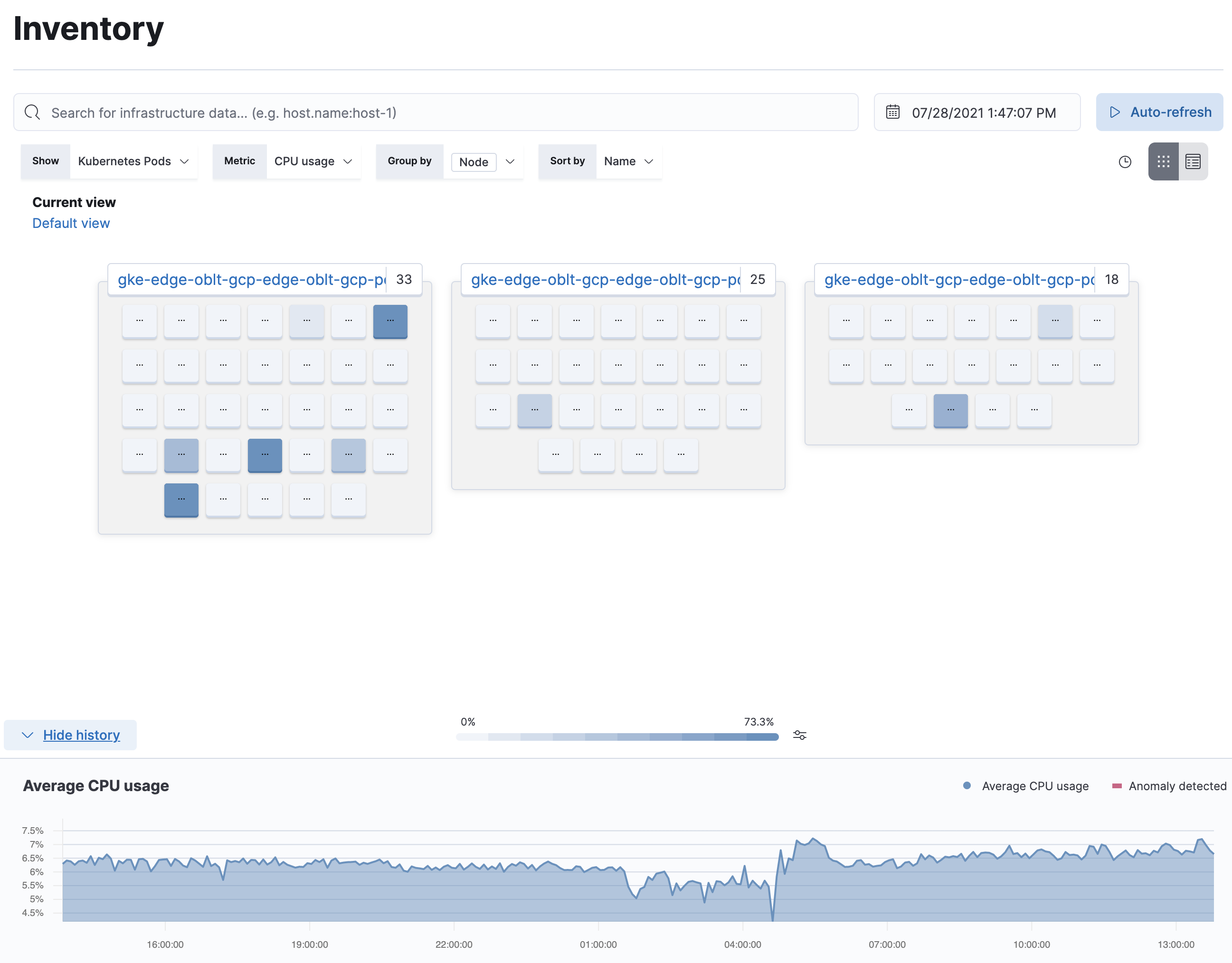 Metrics app in Kibana