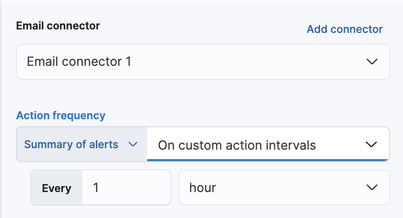 Action frequency summary of alerts