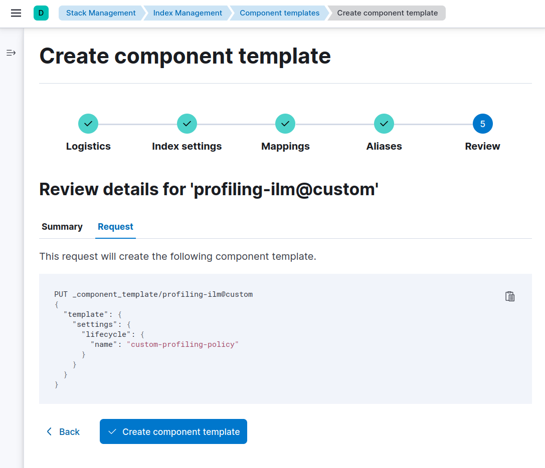 Create component template