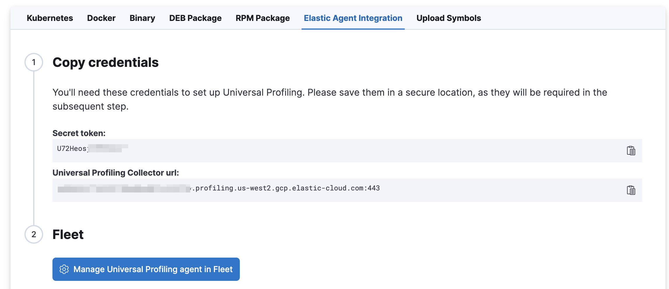 profiling elastic agent