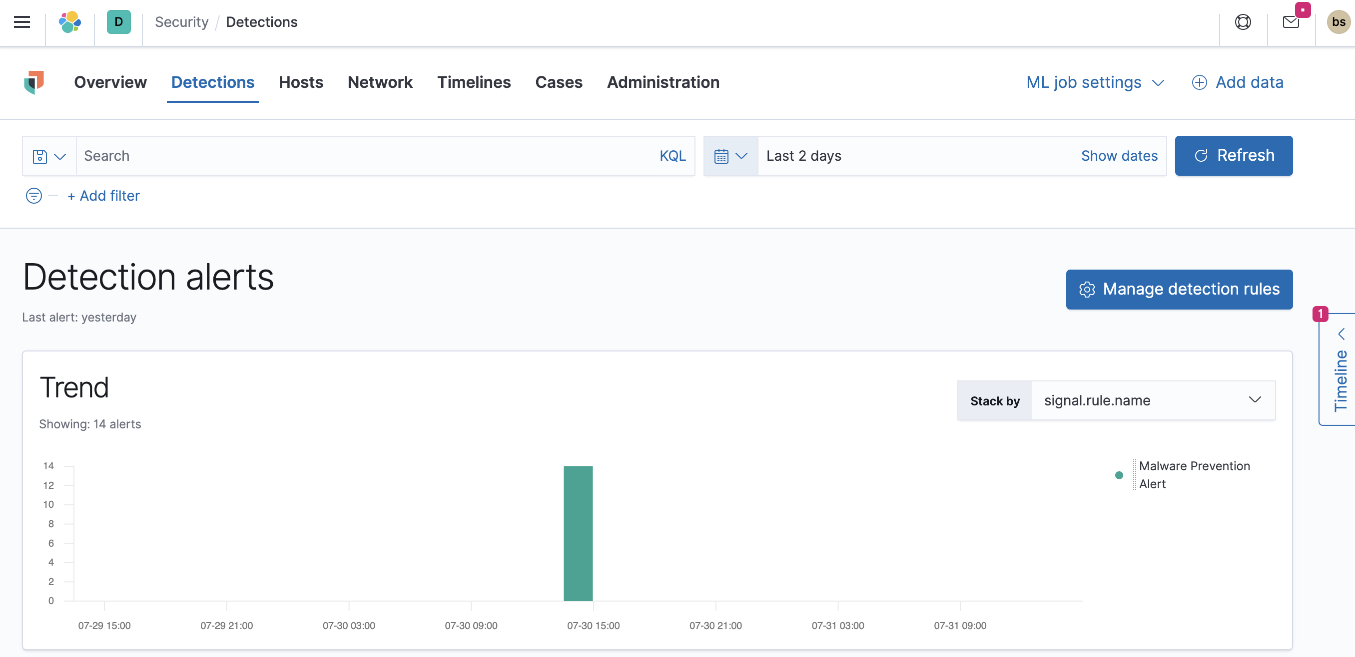 detections ui