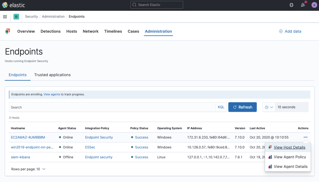 endpoints enrolling