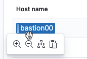 Inline actions in the data table