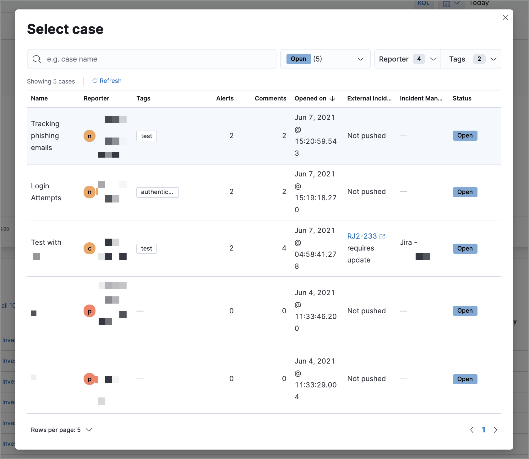 Shows how to add an alert to an existing case