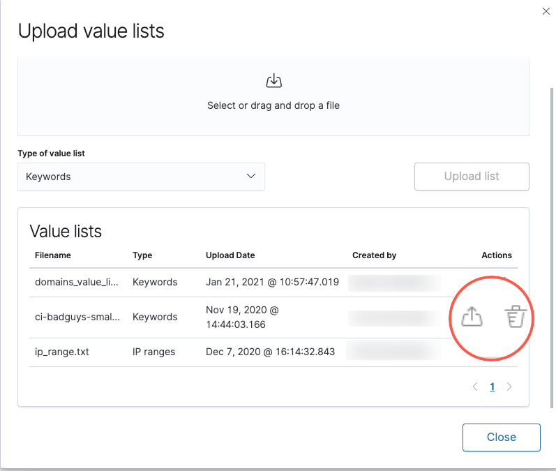 manage value list